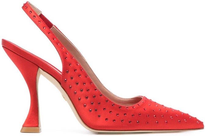 Stuart Weitzman Say rhinestone pumps Red