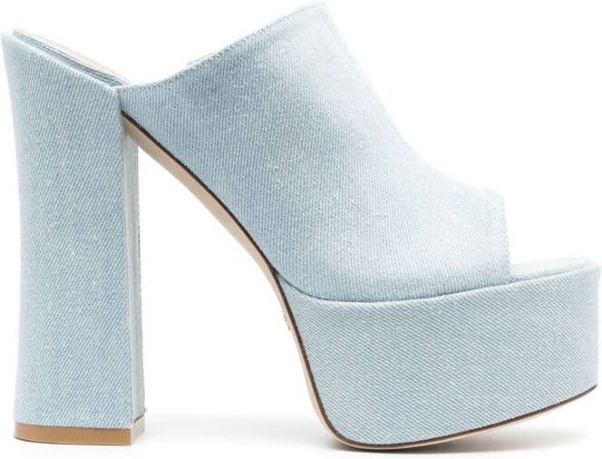 Stuart Weitzman Sky High 145mm platform sandals Blue