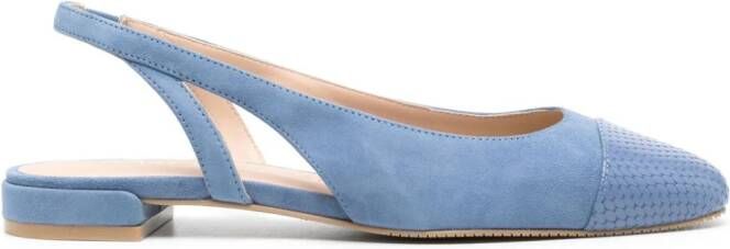 Stuart Weitzman Sleek slingback leather pumps Blue