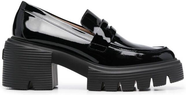 Stuart Weitzman Soho 60mm platform leather loafers Black