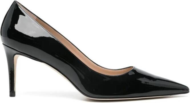 Stuart Weitzman Stuart 75mm leather pumps Black