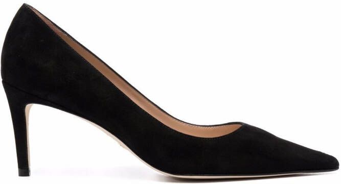 Stuart Weitzman Sue 75mm pointed-toe pumps Black