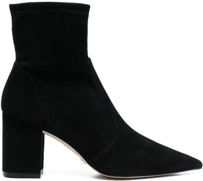 Stuart Weitzman suede ankle boots Black