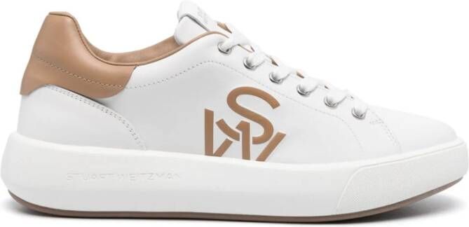 Stuart Weitzman SW Pro leather sneakers White