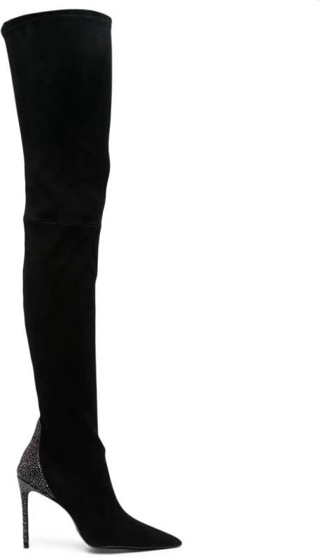 Stuart Weitzman Ultrastuart Royale 100mm boots Black
