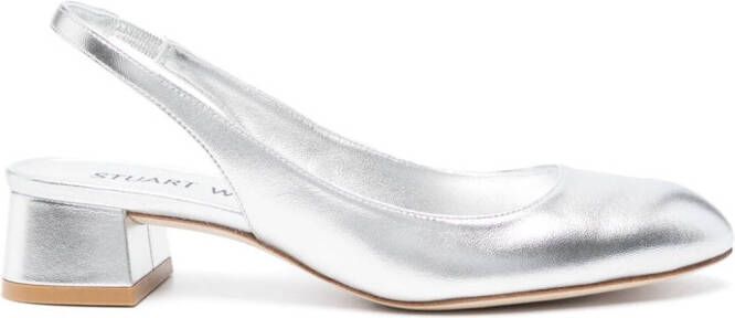 Stuart Weitzman Vivienne 35mm pumps Silver