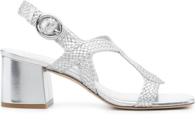 Stuart Weitzman Wovette 60mm sandals Silver