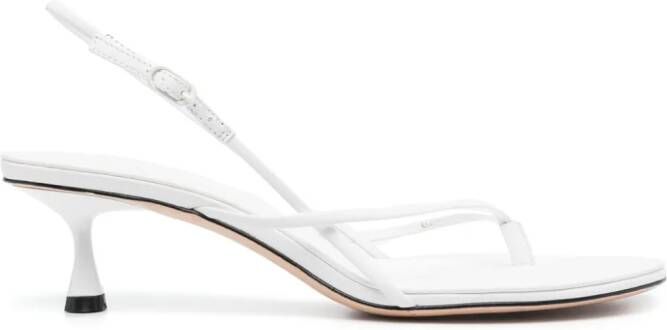 Studio Amelia 50mm leather sandals White