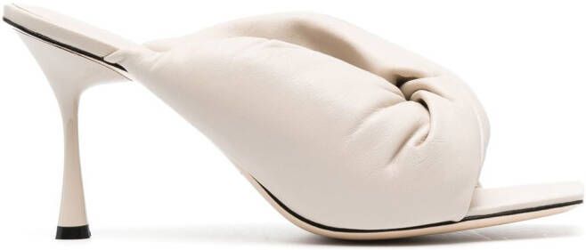 Studio Amelia Croissant 100mm mules Neutrals