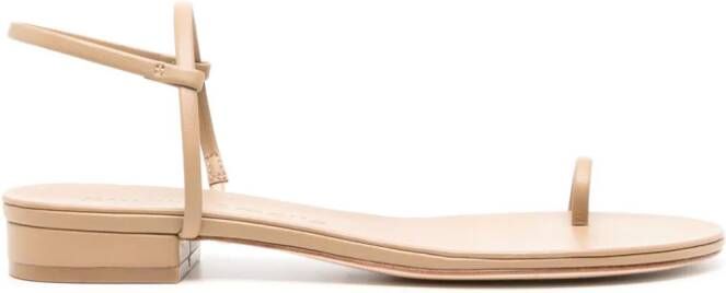 Studio Amelia Edith flat leather sandals Neutrals