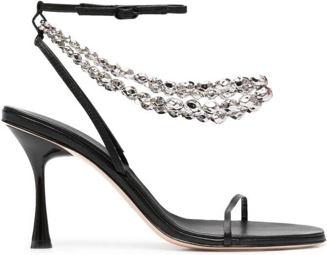 Studio Amelia Trinket 100mm leather sandals Black