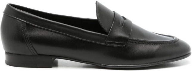 Studio Chofakian almond toe leather loafers Black