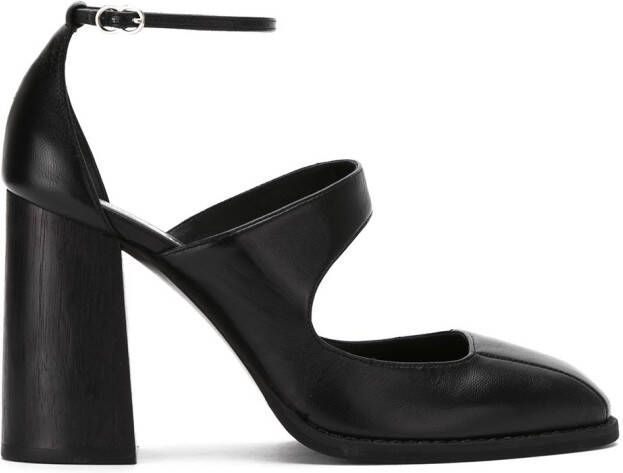 Studio Chofakian leather cut out pumps Black