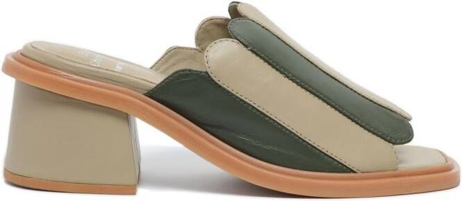 Studio Chofakian Studio 125 45mm leather mules Green