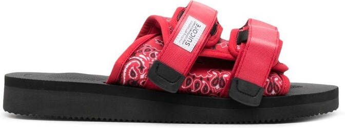 Suicoke double-strap flat sandals Red