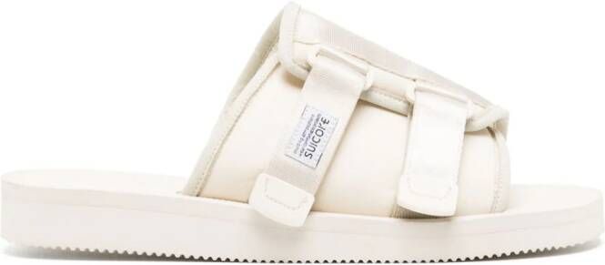 Suicoke Kaw-Cab logo-patch slides Neutrals