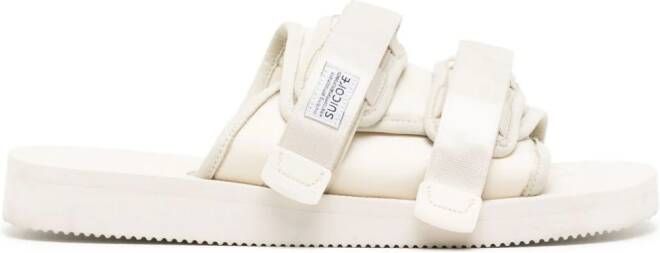 Suicoke MOTO-Cab logo-patch slides Neutrals