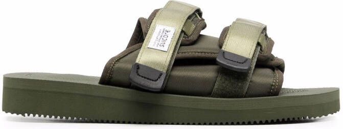 Suicoke Moto-Cab touch-strap sandals Green