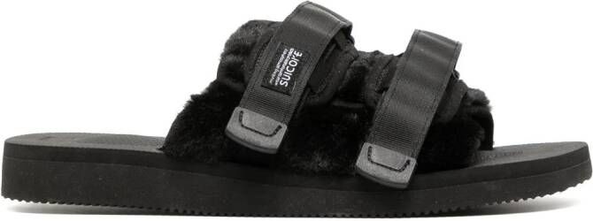 Suicoke Moto logo-patch slides Black