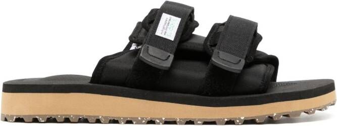 Suicoke Moto logo-patch slides Black