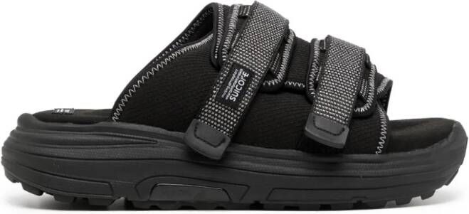 Suicoke Moto Run logo-patch slides Black
