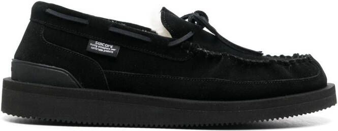 Suicoke shearling-lined loafers Black