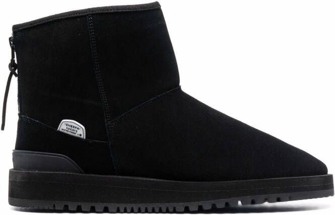 Suicoke shearling-trim ankle boots Black