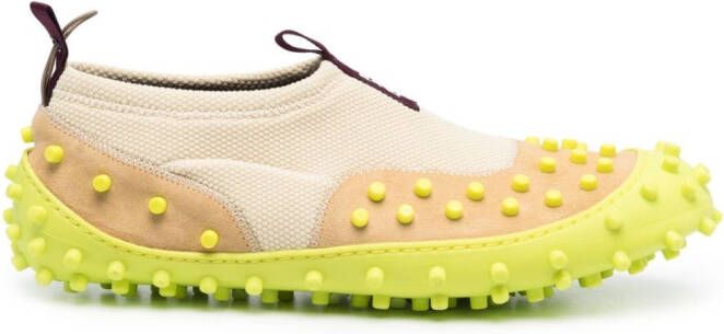 Sunnei 1000Chiodi suede slip-on sneakers Neutrals