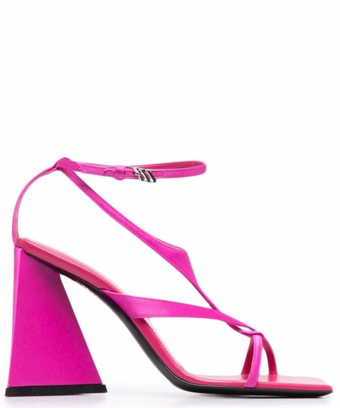 The Attico 100mm strappy sandals Pink