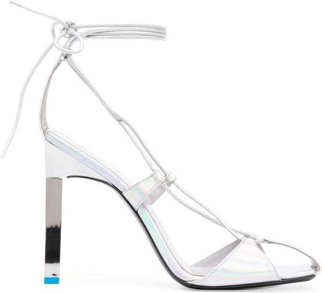 The Attico 105mm Adele sandals Silver