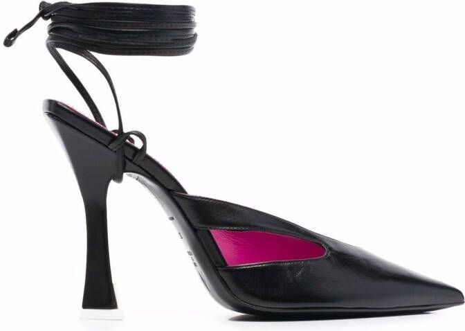 The Attico ankle-wrap pumps Black