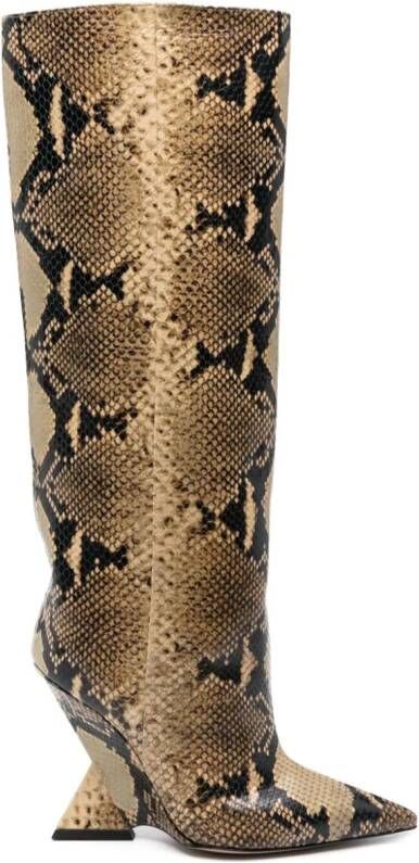 The Attico Cheope 105mm knee boots Neutrals