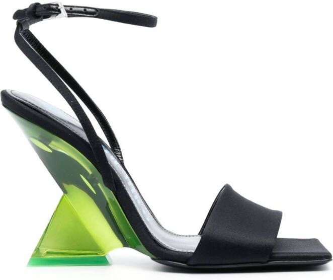 The Attico Cheope 105mm sandals Black