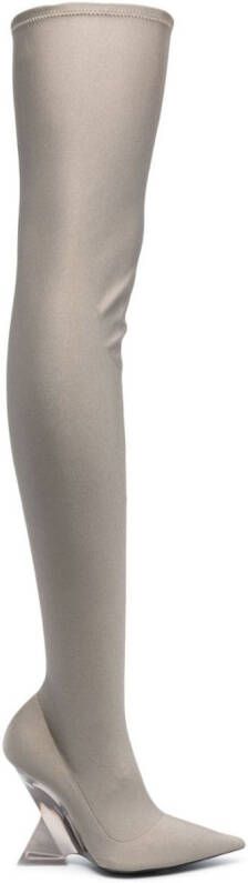 The Attico Cheope 105mm thigh-high boots Grey