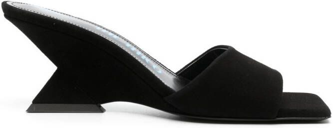 The Attico Cheope 75mm suede sandals Black