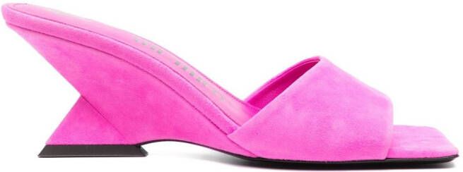 The Attico Cheope 75mm suede sandals Pink