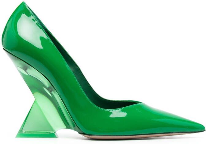 The Attico Cheope 95mm patent pumps Green