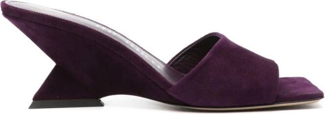 The Attico Cheope suede sandals Purple