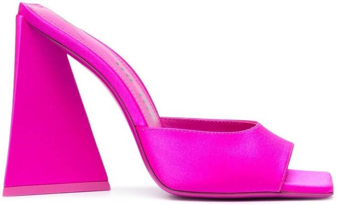 The Attico Devon 115mm satin finish sandals Pink