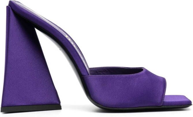 The Attico Devon 115mm satin sandals Purple