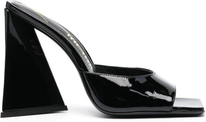 The Attico 115mm Devon square-toe sandals Black