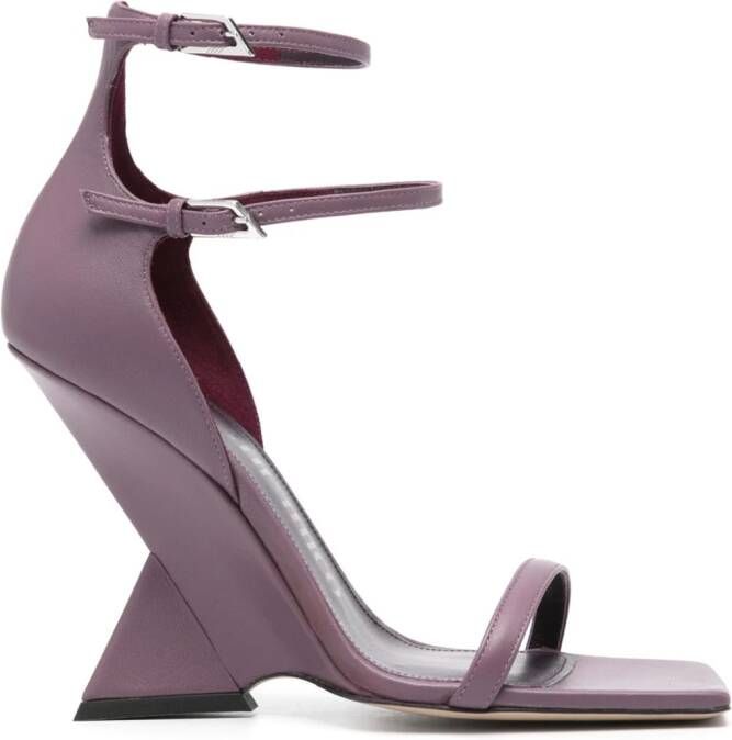 The Attico Grace 105mm leather sandals Purple