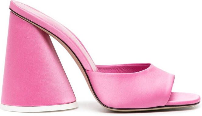 The Attico Luz 105mm satin sandals Pink