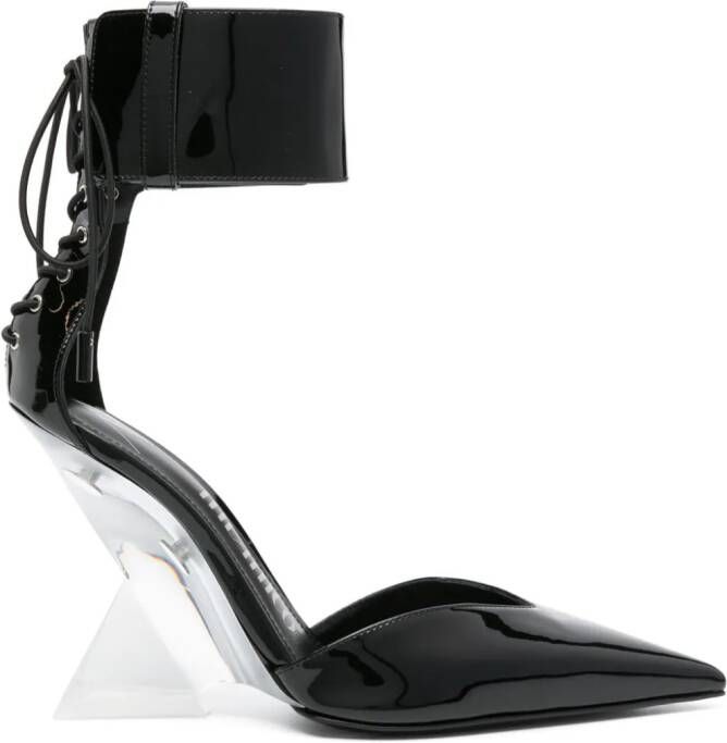 The Attico Morgan 105mm lace-up pumps Black