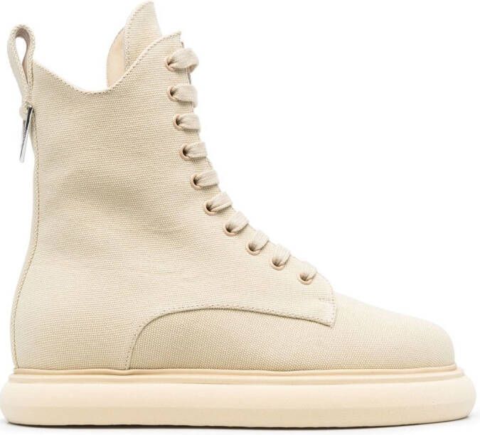 The Attico Selene platform-sole mid-calf boots Neutrals