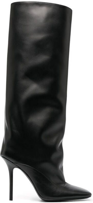 The Attico Sienna 105mm square-toe boots Black