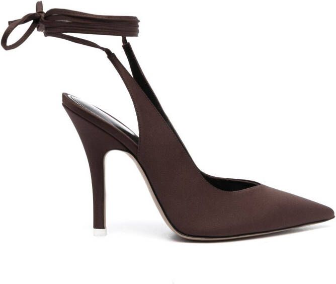 The Attico 105mm Venus pointed-toe pumps Brown