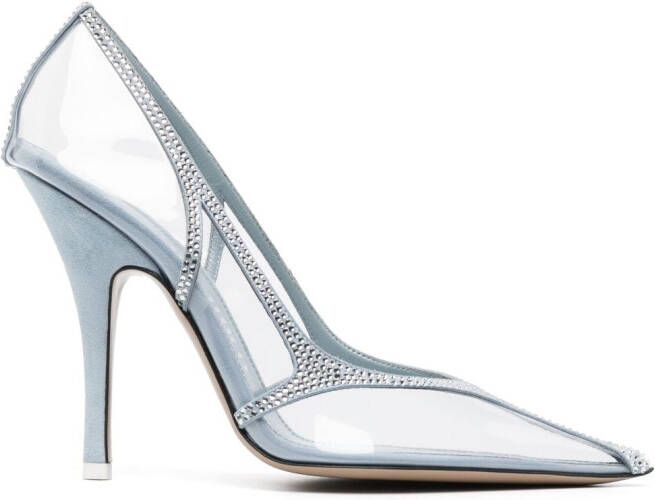 The Attico Venus 105mm transparent crystal pumps Neutrals
