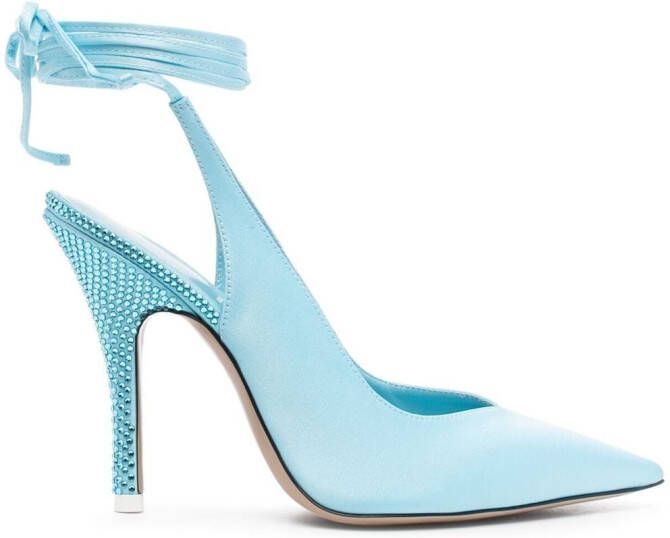 The Attico wrap-around pumps Blue