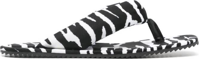 The Attico zebra-print slides White